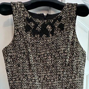 Jones New York Geometric Square Pattern Dress